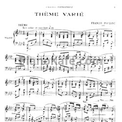 Ноты Франсис Пуленк - Различные темы - предпросмотр