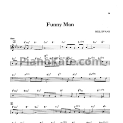 Ноты Bill Evans - Funny man - предпросмотр