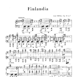 Ноты Ян Сибелиус - Симфоническая поэма "Финляндия" (Op. 26, клавир) - предпросмотр