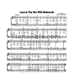 Ноты The Beatles - Lucy in the sky with diamonds - предпросмотр