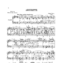 Ноты Эдуард Мак-Доуэлл - Amourette (Op. 1) - предпросмотр