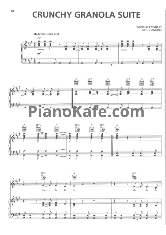 Ноты Neil Diamond - Crunchy granola suite - PianoKafe.com