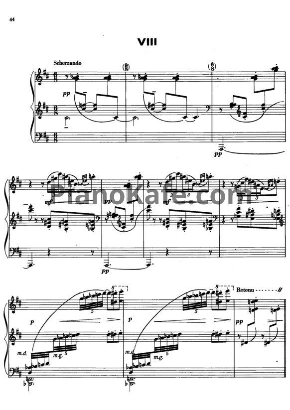 Ноты Claude Debussy - Ундина - PianoKafe.com