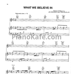 Ноты Jim Brickman - What we believe in - предпросмотр
