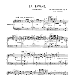 Ноты Луи Моро Готшалк - La savane (Op. 3) - предпросмотр
