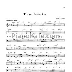 Ноты Bill Evans - There came you - предпросмотр