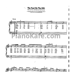 Ноты John Lennon - The fool on the hill - предпросмотр
