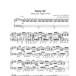 Ноты One OK Rock - Taking off - предпросмотр