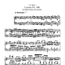 Ноты И. Бах - Кантата №188 "Ich habe meine Zuversicht" (BWV 188) - предпросмотр