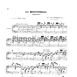 Ноты Луи Моро Готшалк - La Moissonneuse (Op. 8) - предпросмотр