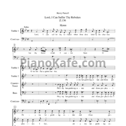 Ноты Генри Пёрселл - Гимн "Lord, I can suffer thy rebukes" (Z 136) - предпросмотр