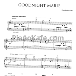 Ноты John Tesh - Goodnight Marie - предпросмотр