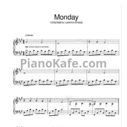 Ноты Ludovico Einaudi - Monday - предпросмотр