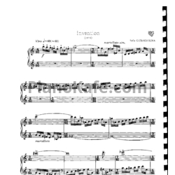 Ноты София Губайдулина - Инвенция - предпросмотр
