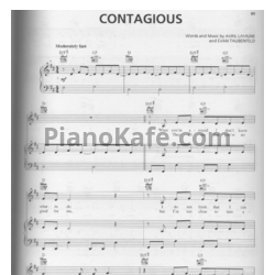 Ноты Avril Lavigne - Contagious - предпросмотр