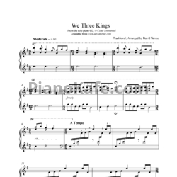 Ноты David Nevue - We three kings - предпросмотр