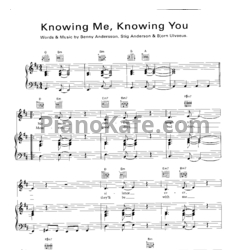 Ноты Abba - Knowing me, knowing you - предпросмотр