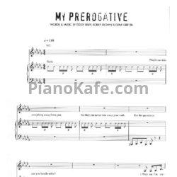 Ноты Britney Spears - My prerogative - предпросмотр