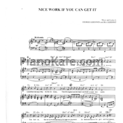 Ноты George Gershwin, Ira Gershwin - Nice work if you can get it - предпросмотр