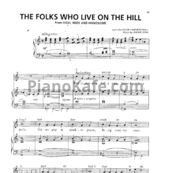 Ноты Jerome Kern - The folks who live on the hill - предпросмотр