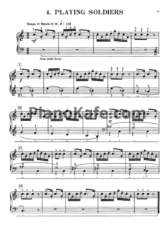 Ноты Владимир Ребиков - Playing soldiers (Op. 31, №4) - PianoKafe.com