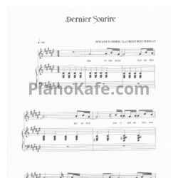 Ноты Mylene Farmer - Dernier sourire - предпросмотр