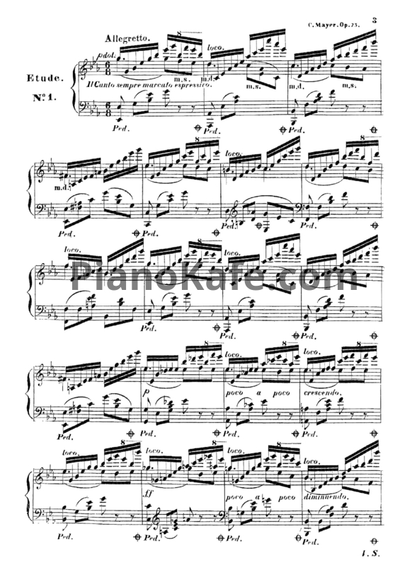Ноты Ш. Майер - 2 больших концертных этюда (Op. 73) - PianoKafe.com