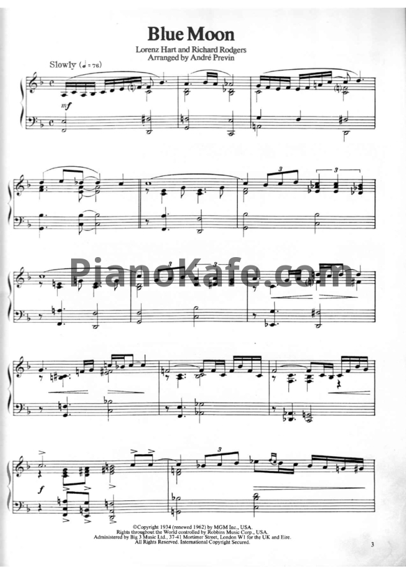 Ноты The genius of Andre Previn - Piano solo - PianoKafe.com