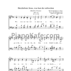 Ноты И. Бах - Herzliebster Jesus, was hast du verbrochen (BWV 244) - предпросмотр