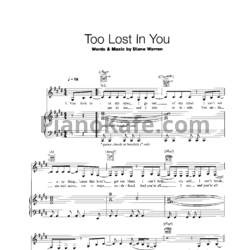 Ноты Sugababes - Too lost in you - предпросмотр