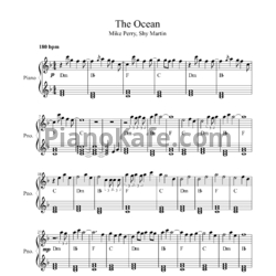 Ноты Mike Perry & Shy Martin - The ocean - предпросмотр