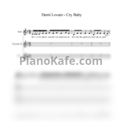 Ноты Demi Lovato - Cry baby (Партитура для 3 голосов) - предпросмотр