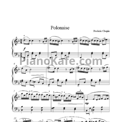 Ноты Фредерик Шопен - Полонез фа мажор - предпросмотр