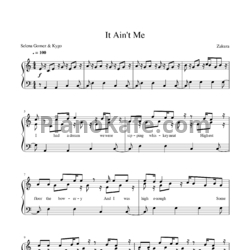 Ноты Kygo, Selena Gomez - It ain't me - предпросмотр