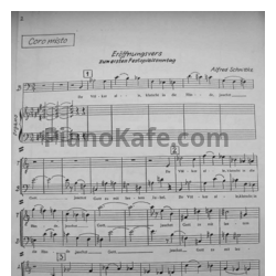 Ноты Альфред Шнитке - Eröffnungsvers zum Ersten Festspielsonntag - предпросмотр