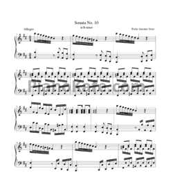 Ноты Antonio Soler - Sonata 10 in B minor - предпросмотр