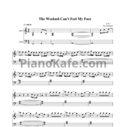 Ноты The Weeknd - Can't feel my face - предпросмотр