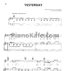 Ноты The Beatles - Yesterday (Версия 6) - предпросмотр