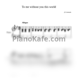 Ноты Дмитрий Соловьев - To me without you this world - предпросмотр