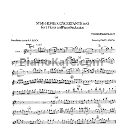 Ноты Франсуа Девьен - Концертная симфония соль мажор (Op. 76) - предпросмотр