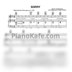 Ноты Madonna - Sorry - предпросмотр