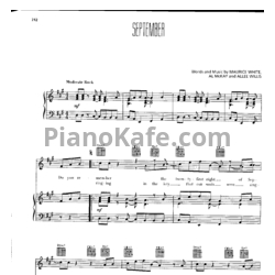 Ноты Earth, Wind and Fire - September