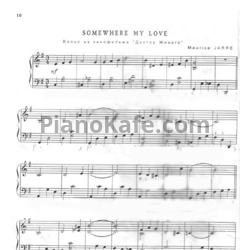 Ноты Морис Жарр - Somewhere my love - предпросмотр