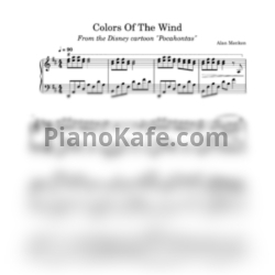 Ноты Alan Menken - Colors of the wind (Piano cover) - предпросмотр