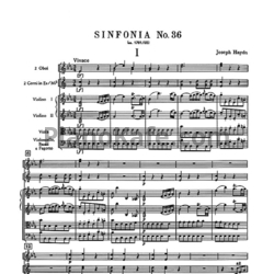 Ноты Йозеф Гайдн - Симфония №36 ми-бемоль мажор (Партитура) - предпросмотр