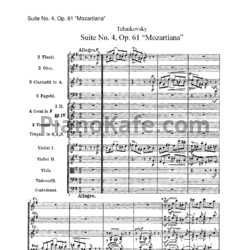 Ноты П. Чайковский - Сюита №4 "Моцартиана" Op. 61 (Партитура) - предпросмотр