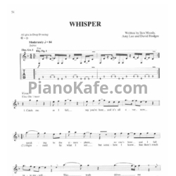 Ноты Evanescence - Whisper - предпросмотр