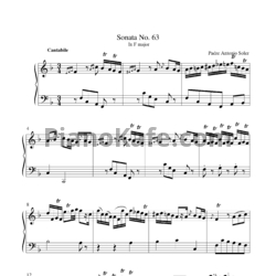 Ноты Antonio Soler - Sonata No. 63 in F major - предпросмотр
