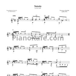 Ноты Д. Скарлатти - Соната K32/L423 - предпросмотр