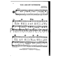 Ноты Ray Charles - You are my sunshine - предпросмотр